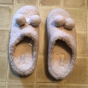 Fitflop SHUV Curly-Shearling Two-Bar Slides Size 9